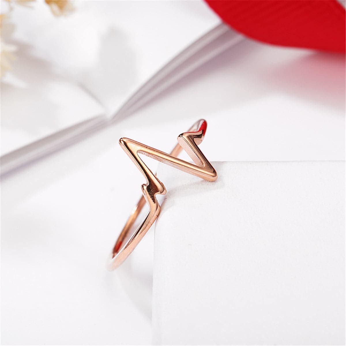 Rose Goldtone Heartbeat Band