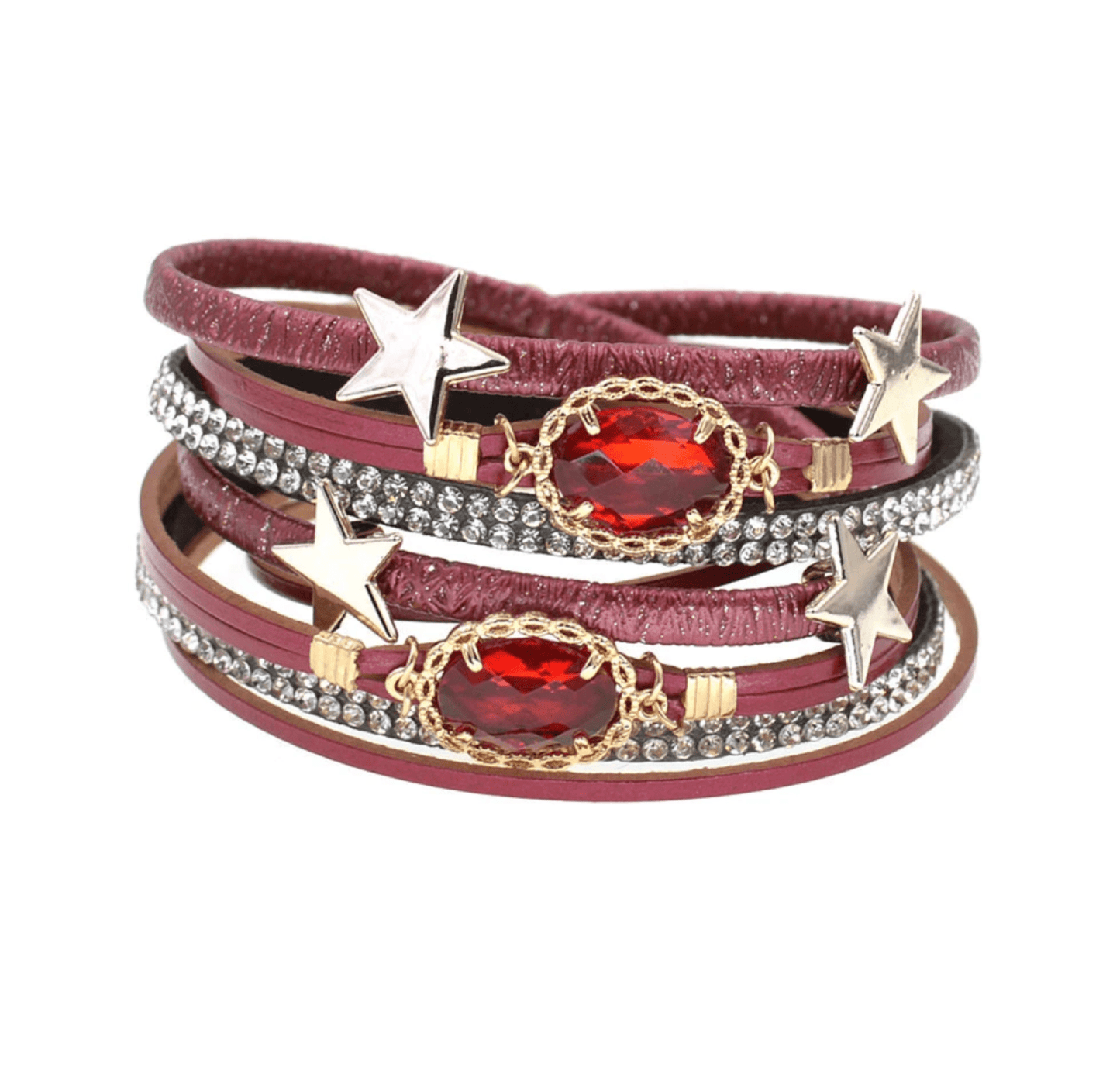 Wine Red and Gold-