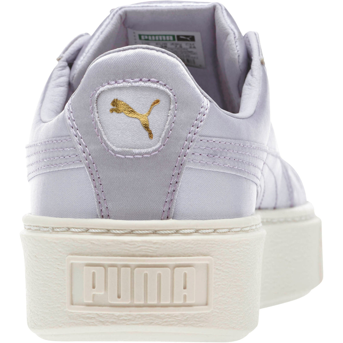 Puma Women's Basket Platform Satin Sneakers