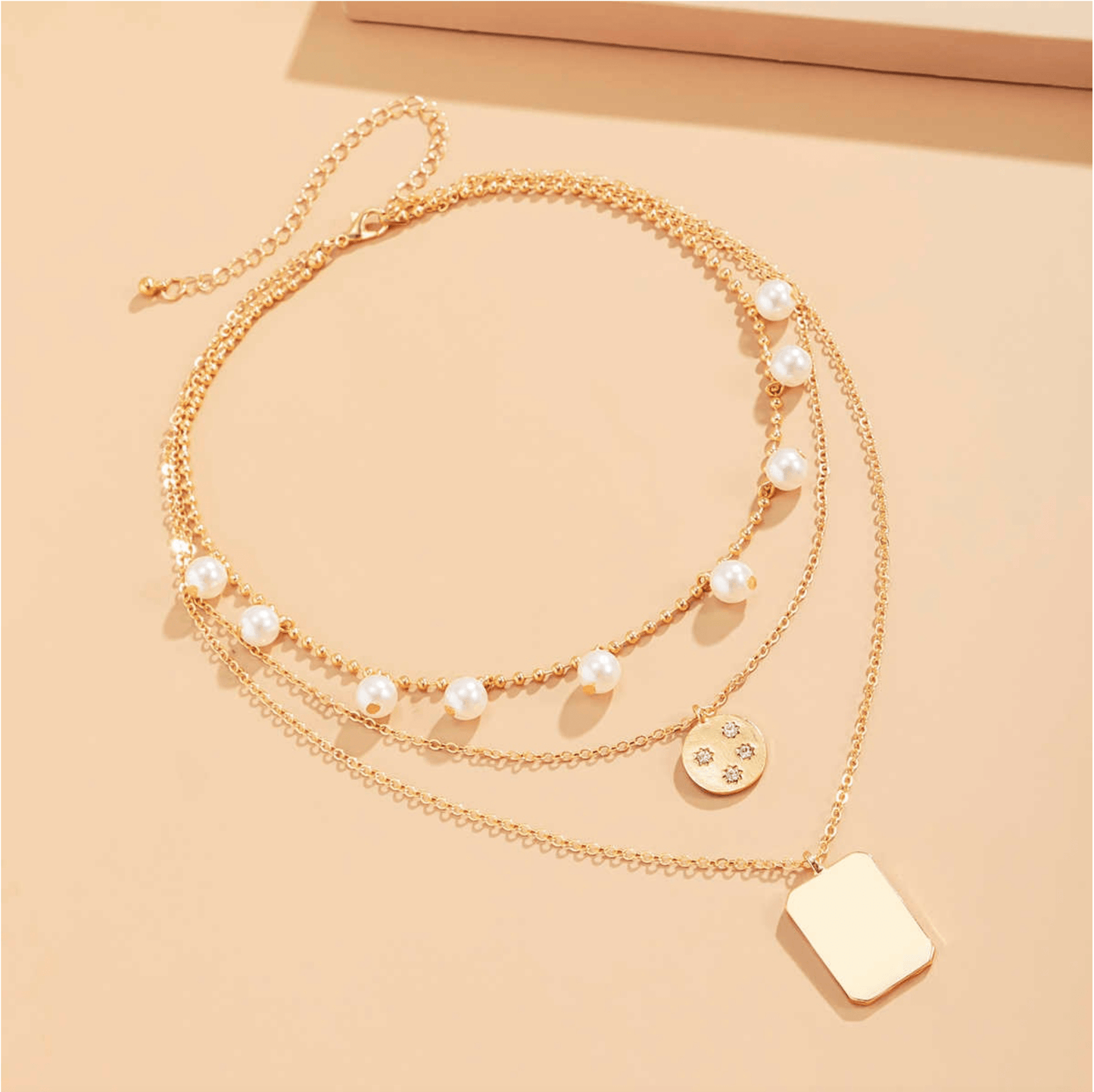 Pearl / Clear / Gold-