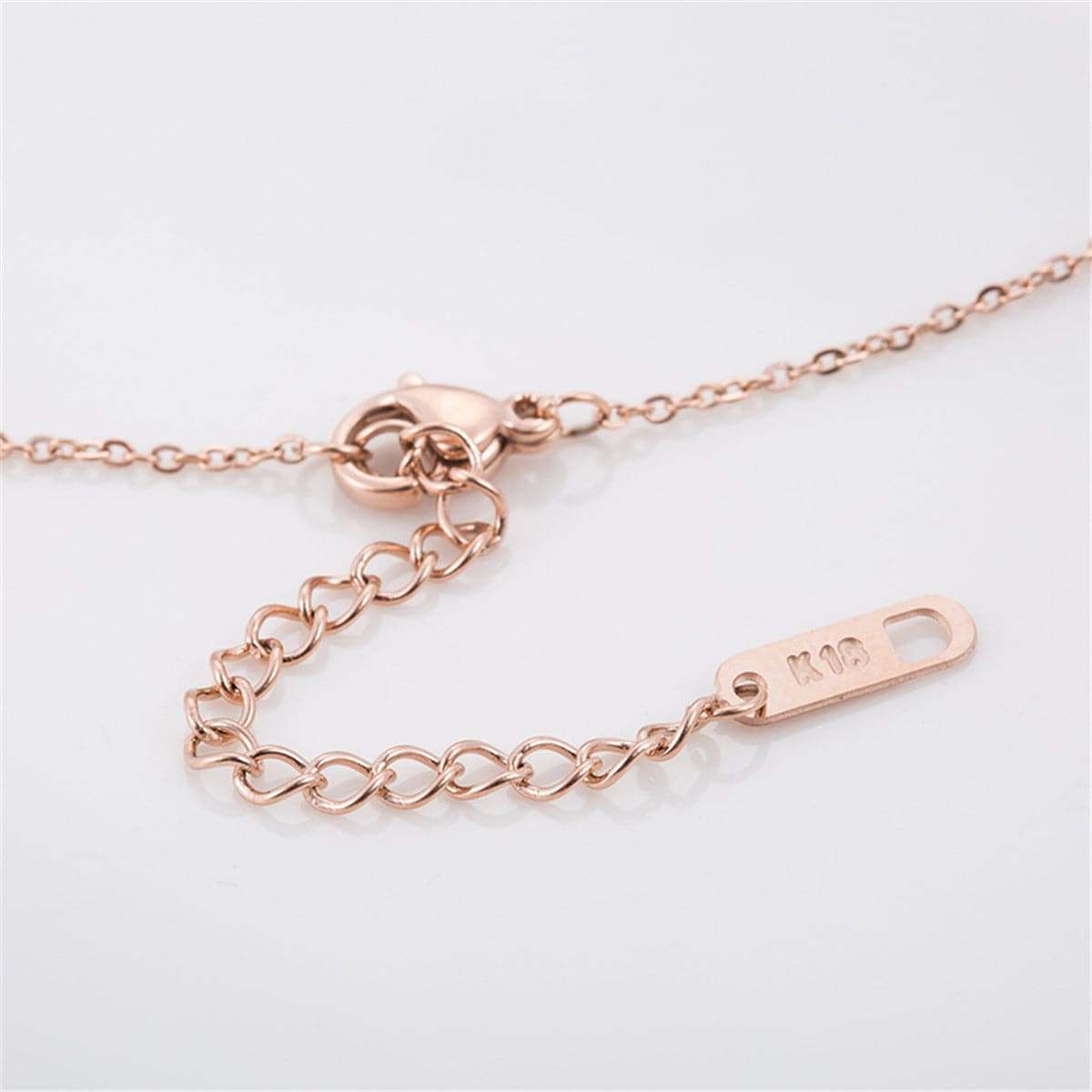 Rose Goldtone V Pendant Necklace