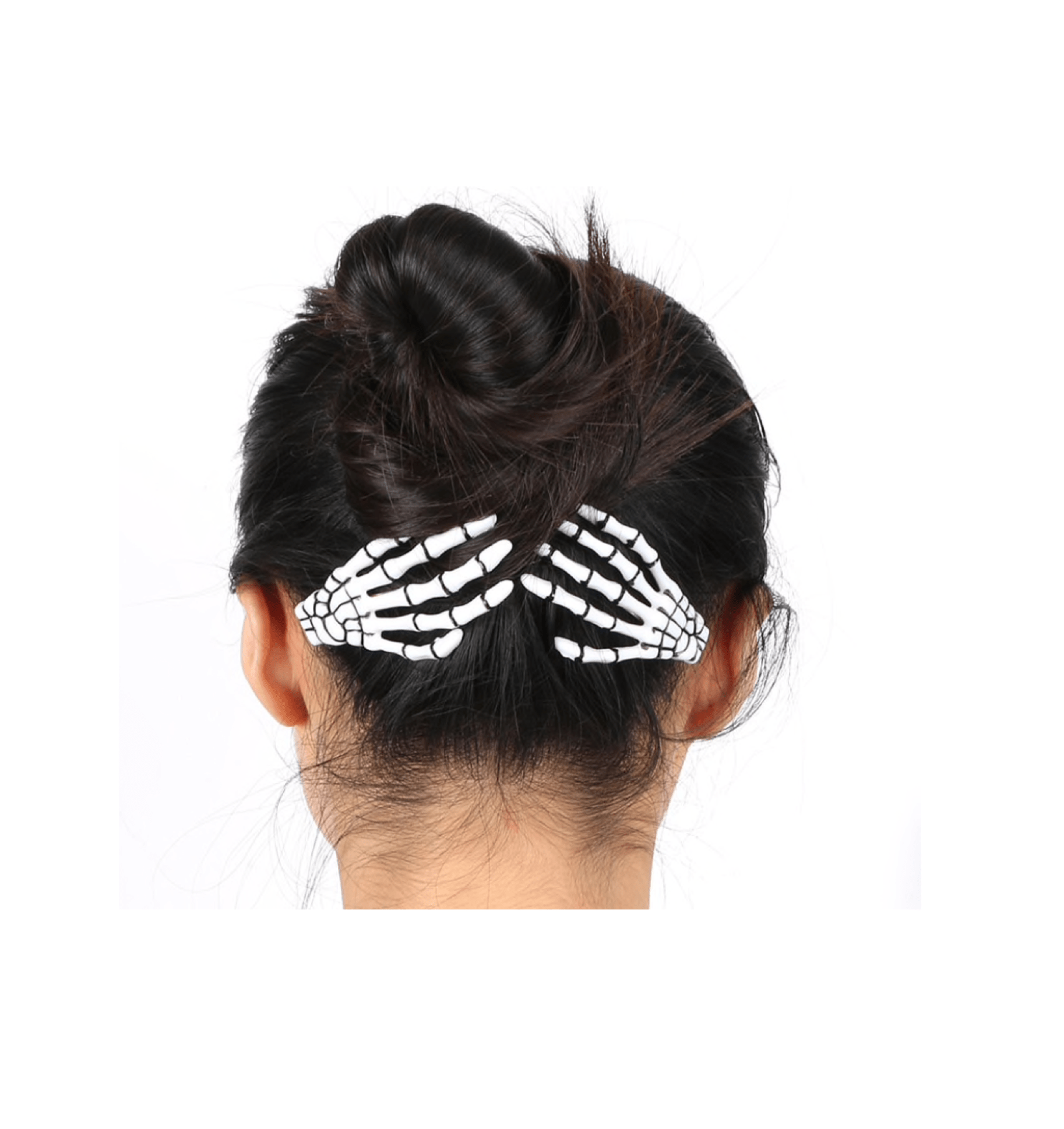 Skeleton Hands Hair Clips Set Of 2 - White – Zulily display picture 2