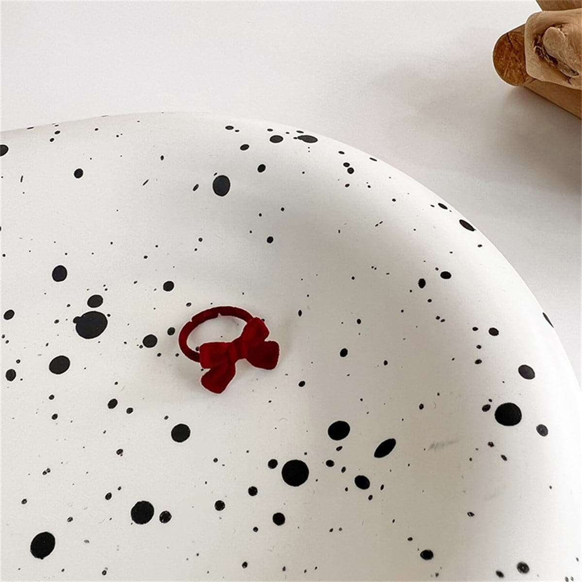 Burgundy Velvet Bow Adjustable Ring