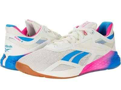 REEBOK Women's Nano X Training Shoes in White/Proud Pink/Horizon