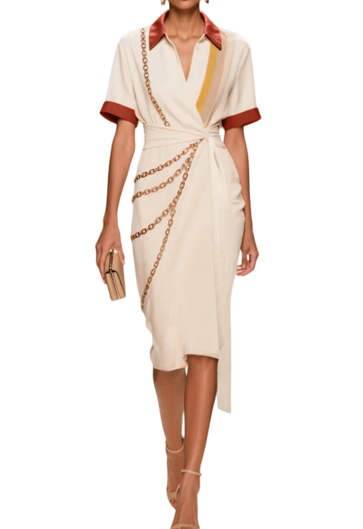Chic YC Women's Chain Print Wrap Midi Dress Short Sleeve Summer Elegan – Zulily Chic YC Women's Chain Print Wrap Midi Dress Short Sleeve Summer Elegan – Zulily