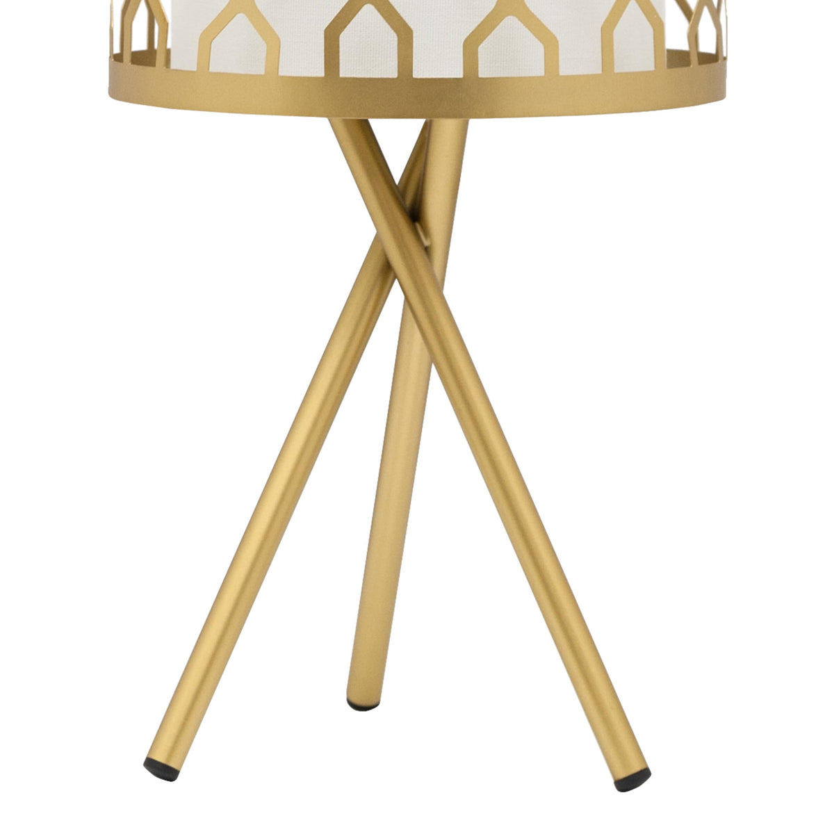 River of Goods Set of 2 Lunita 17.5" Gold Tripod Base Table Lamps with White Fabric Drum Shades
