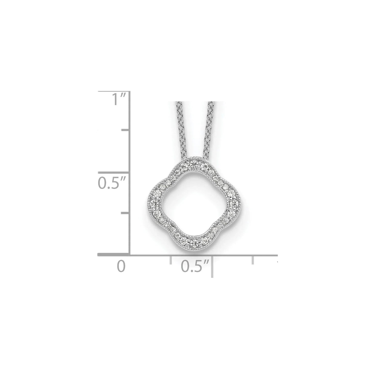 Lab Grown Diamond Quatrefoil Floral Necklace