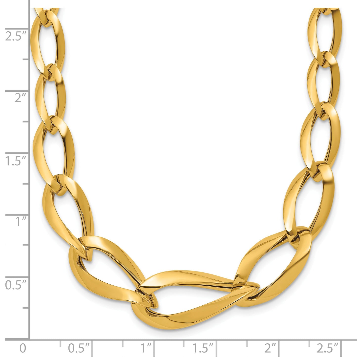 14K Yellow Gold Link Chain Necklace