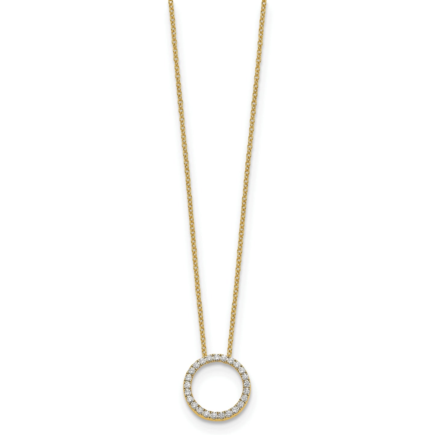 Lab Grown Diamond Circle Pendant Necklaces