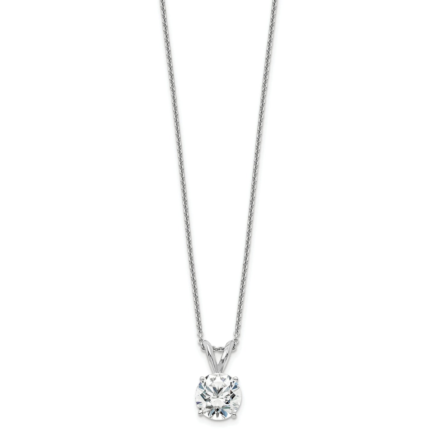 14 Carat Round Lab Grown Diamond Solitaire Necklace