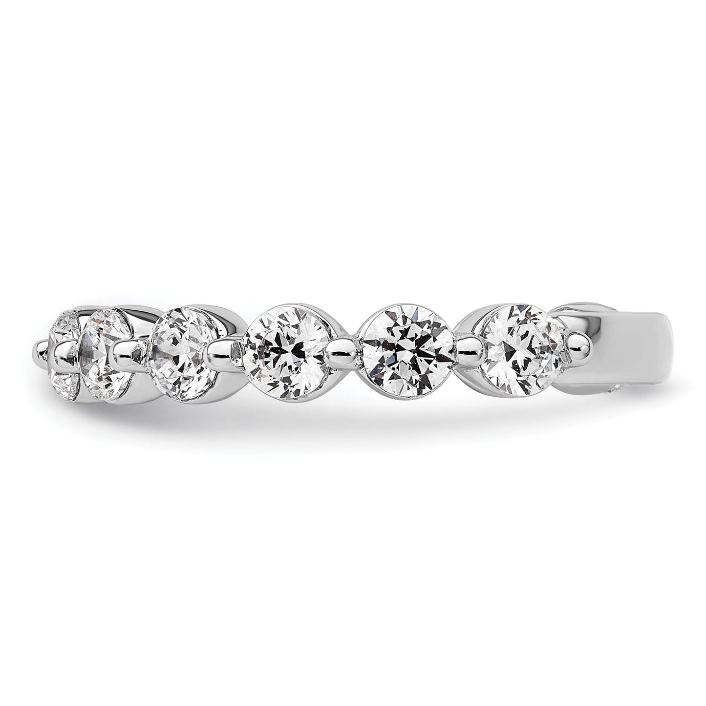 14K White Gold Lab Grown Diamond Petite Round Engagement Ring 0.115 Ct