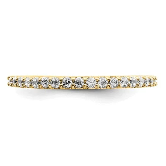 14k Gold Lab Grown Diamond Wedding Band 0.25 Ct