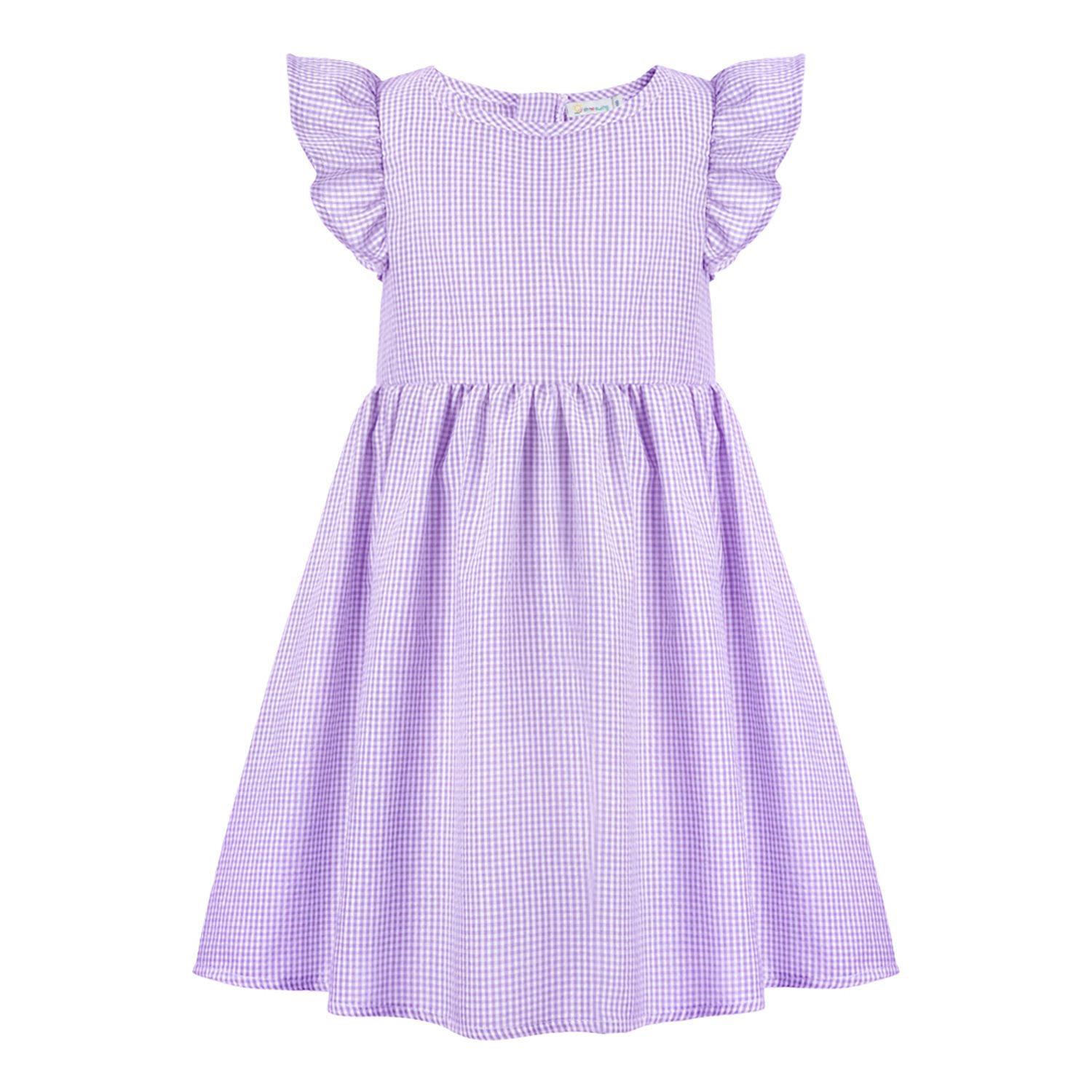 navy blue dress for baby girl Grace & May Mini Pink Gingham A-line Dress