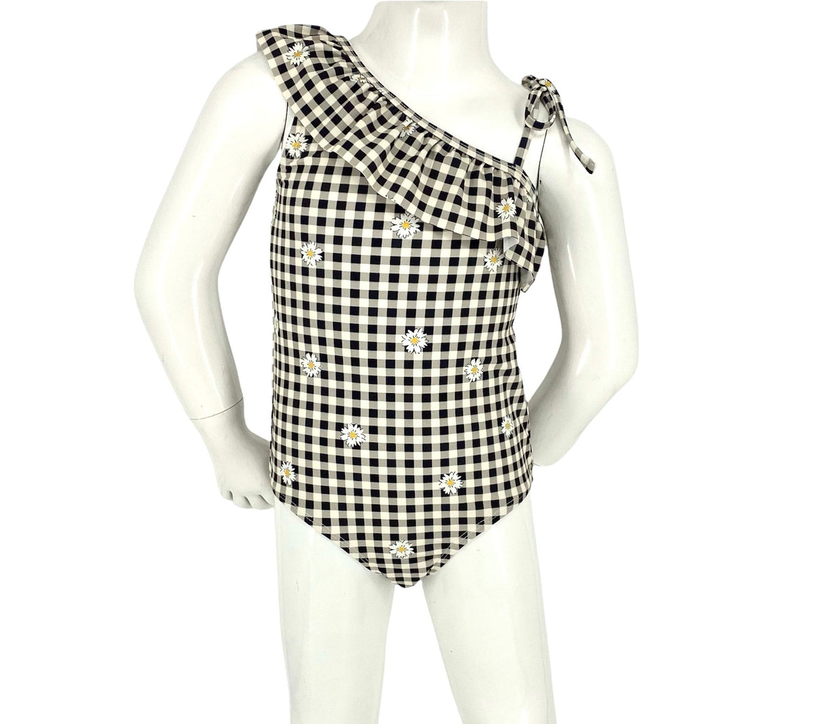 Marina West B2808 Bikini Set (Gingham Daisy Black)