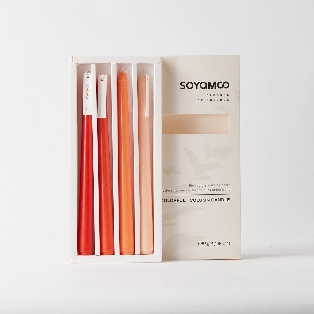 SOYAMOO Citrus Breeze Ombre Taper Candles
