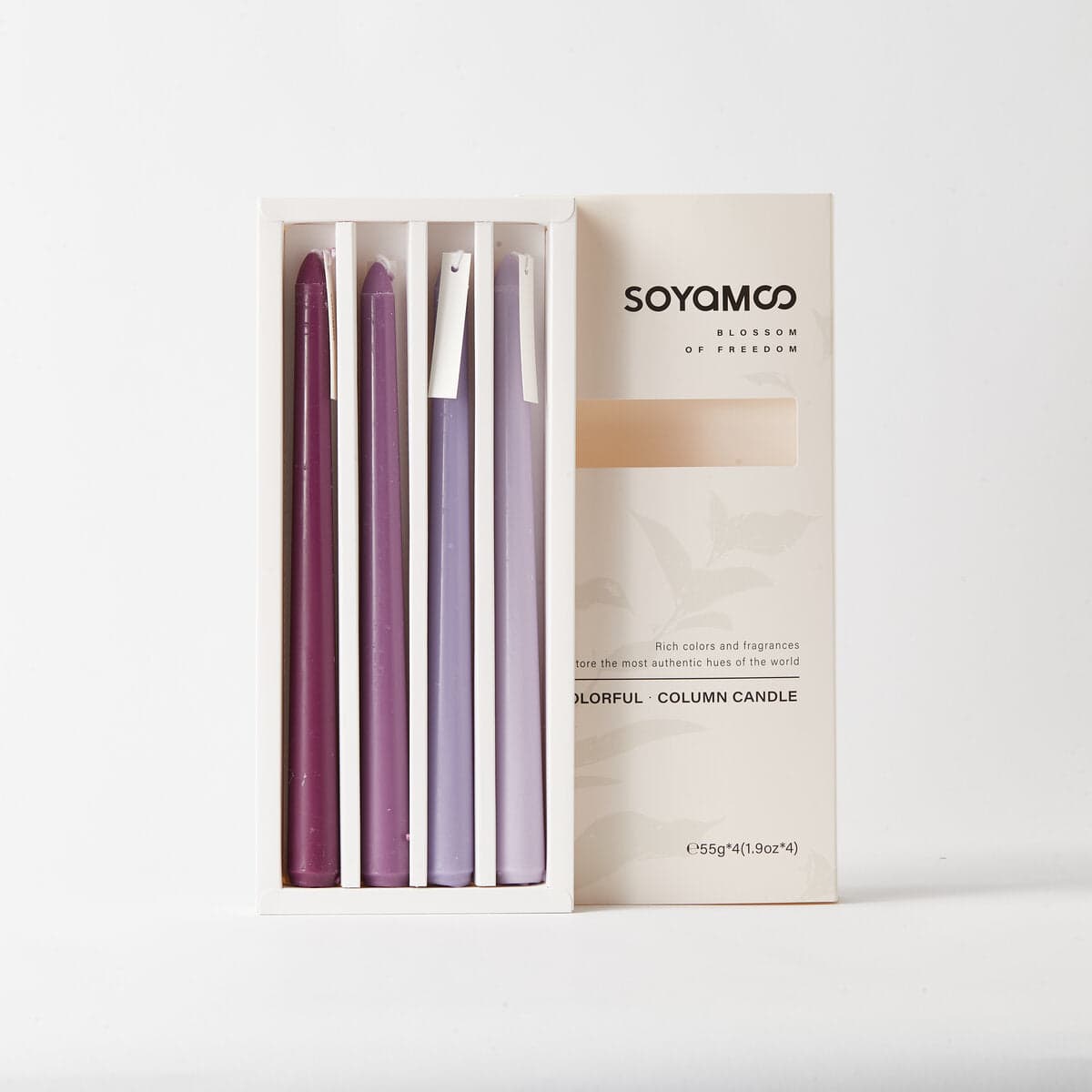 SOYAMOO Tea & Rain Ombre Taper Candles