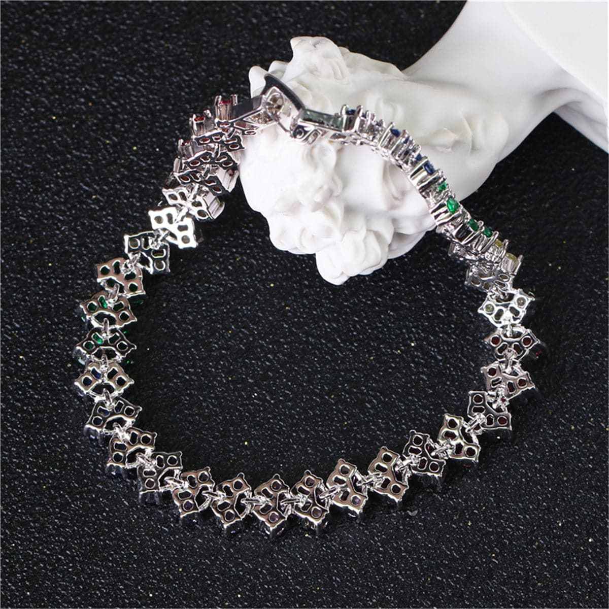 Purple & Blue Multicolor Cubic Zirconia Bracelet
