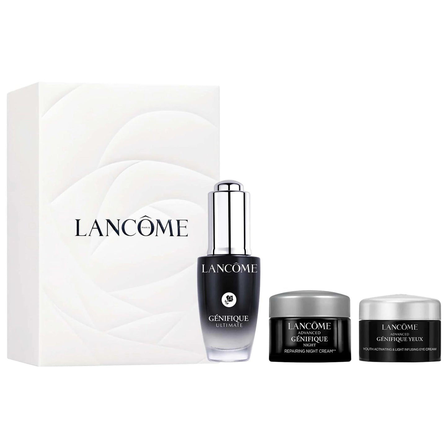 Lanc™me GŽnifique Skincare Gift Set: Anti-Aging Serum, Wrinkle Reduction Cream, Hydrating Face Serum - Visibly Reduce Fine Lines & Dryness