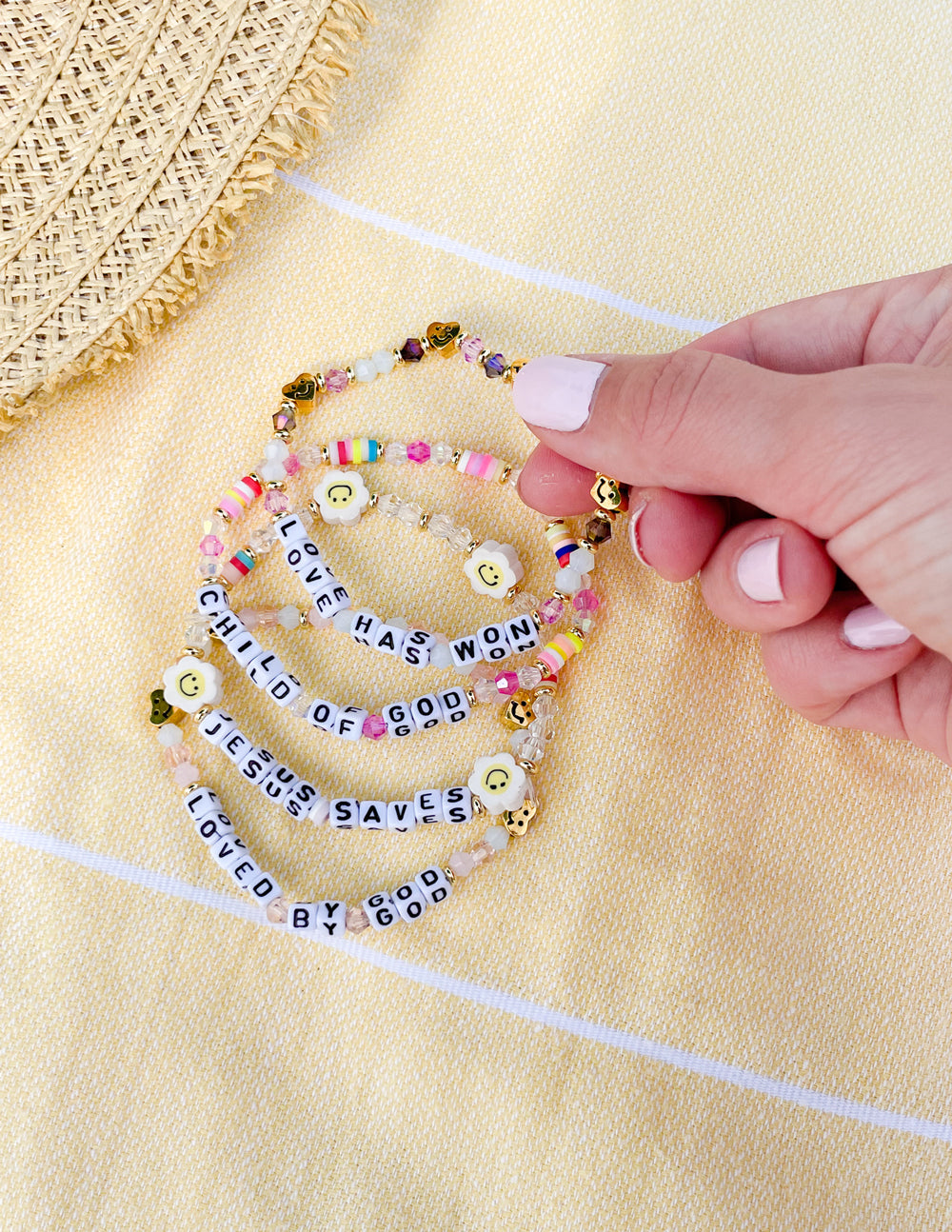 Elevated Faith Love Has Won Letter Bracelet