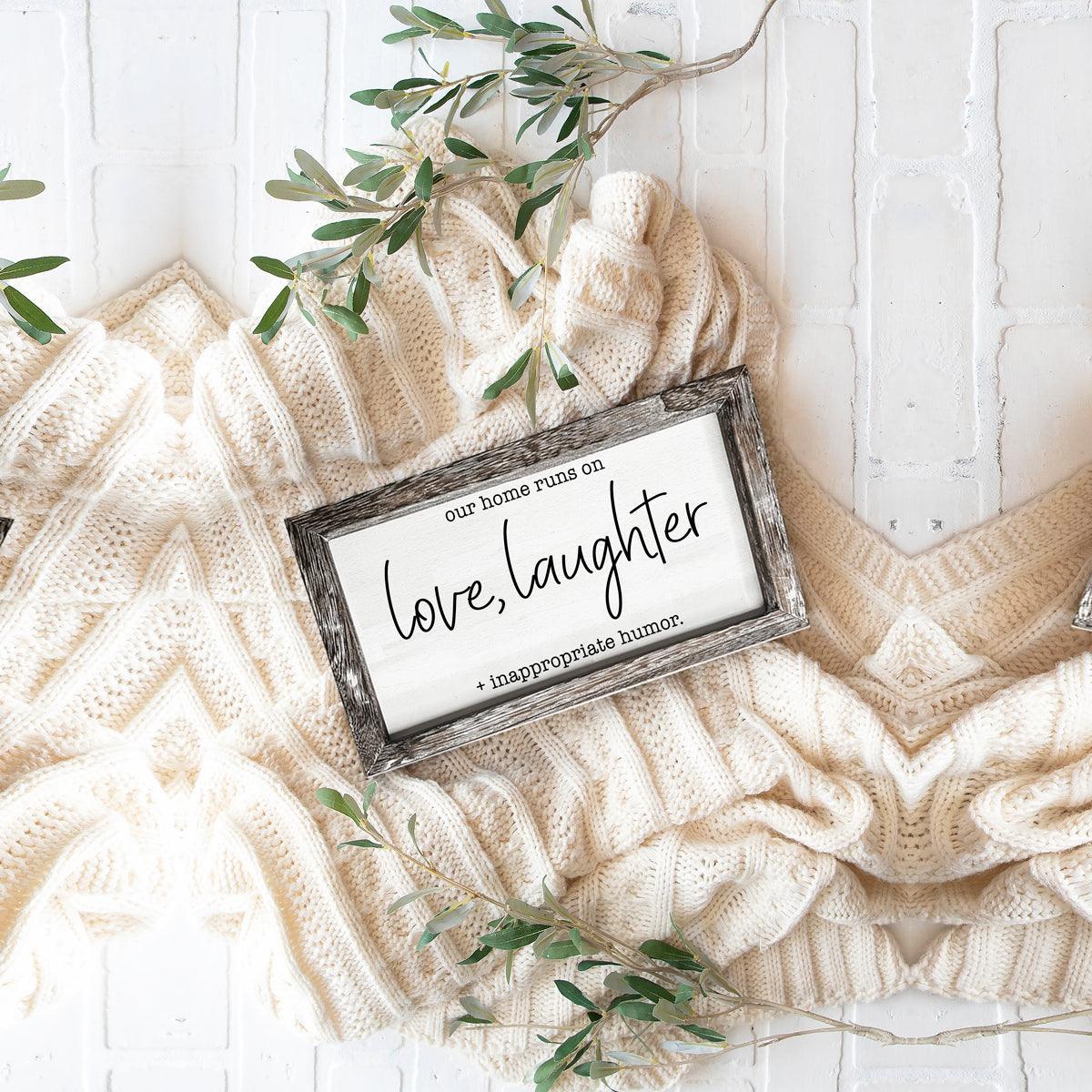 Love Laughter Sign by Gia Roma