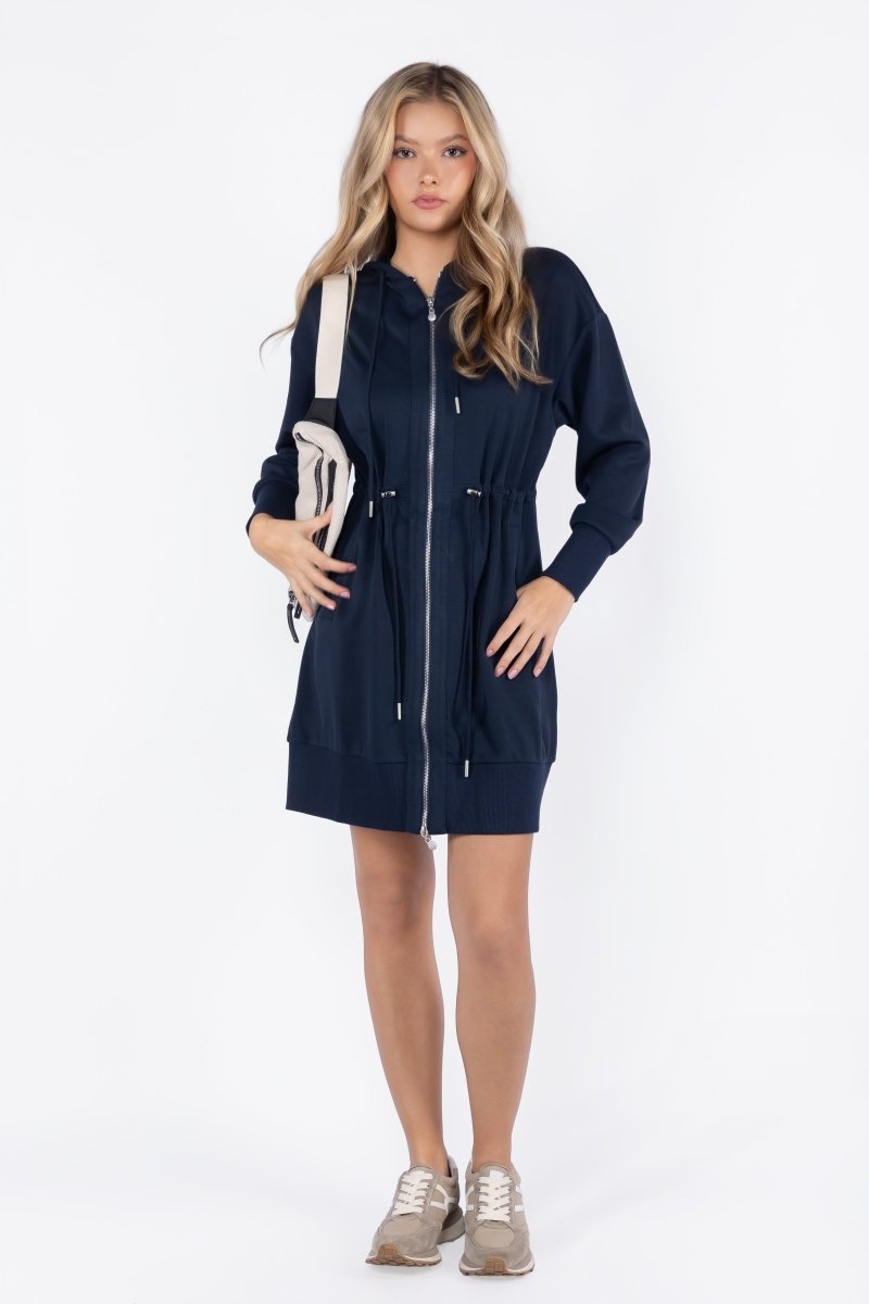 Mina Dress 37" (Navy)