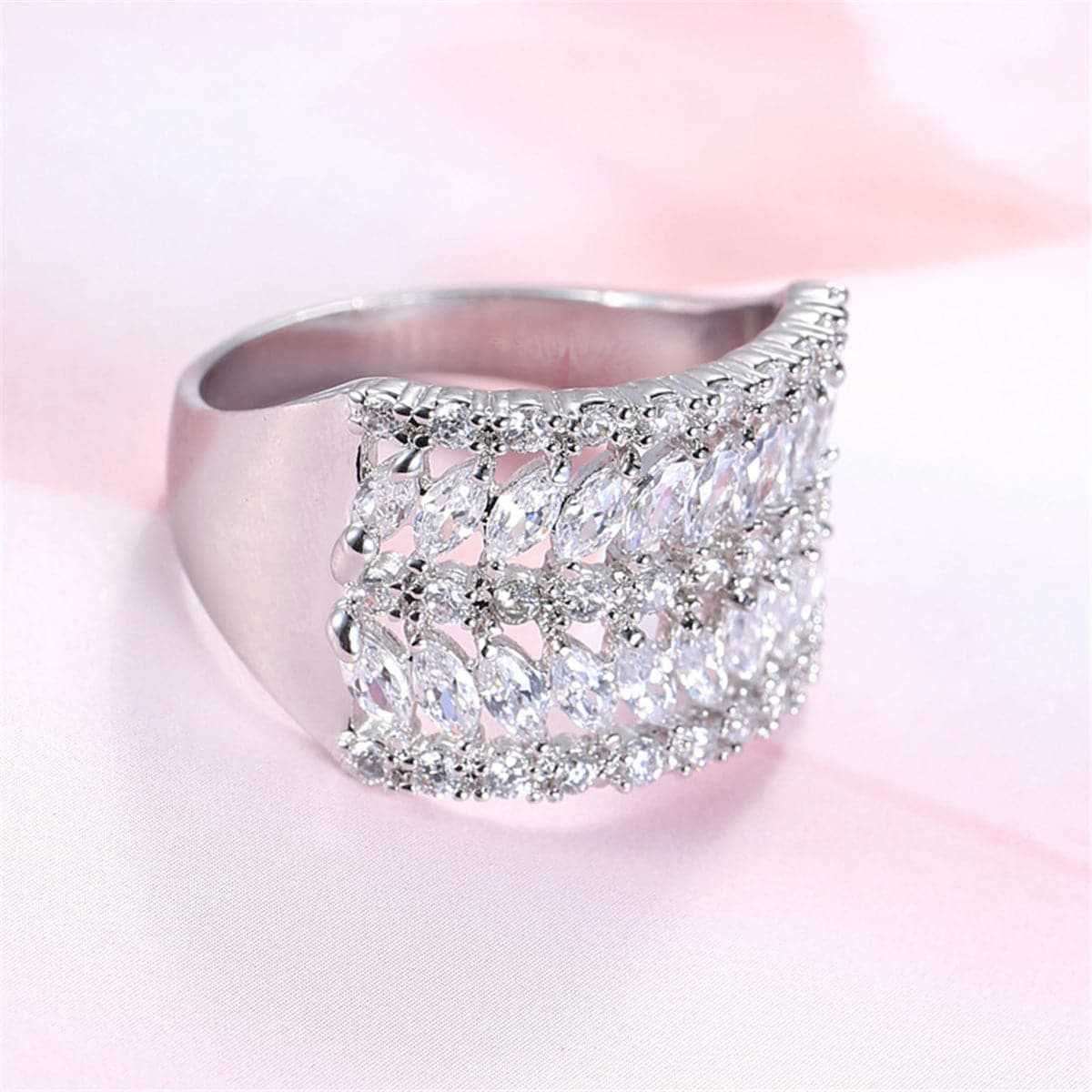 Cubic Zirconia & Crystal Marquise-Cut Ring