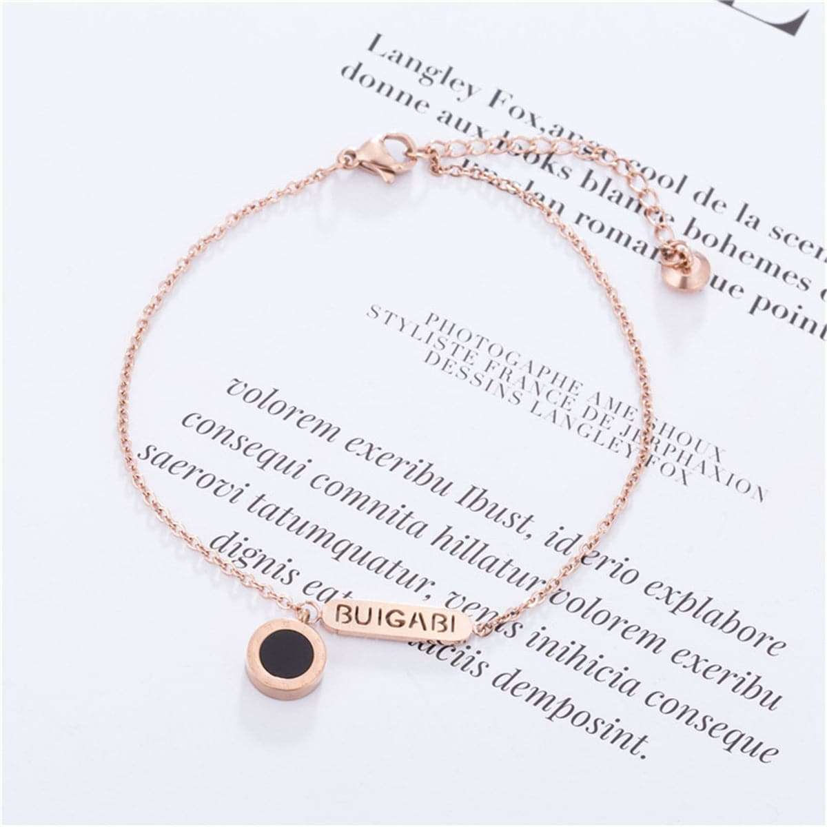 Rose Goldtone & Arylic 'Buigabi' Anklet
