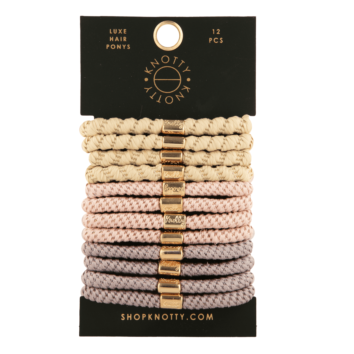 LUXE PONY SET 12-PK, BLUSH