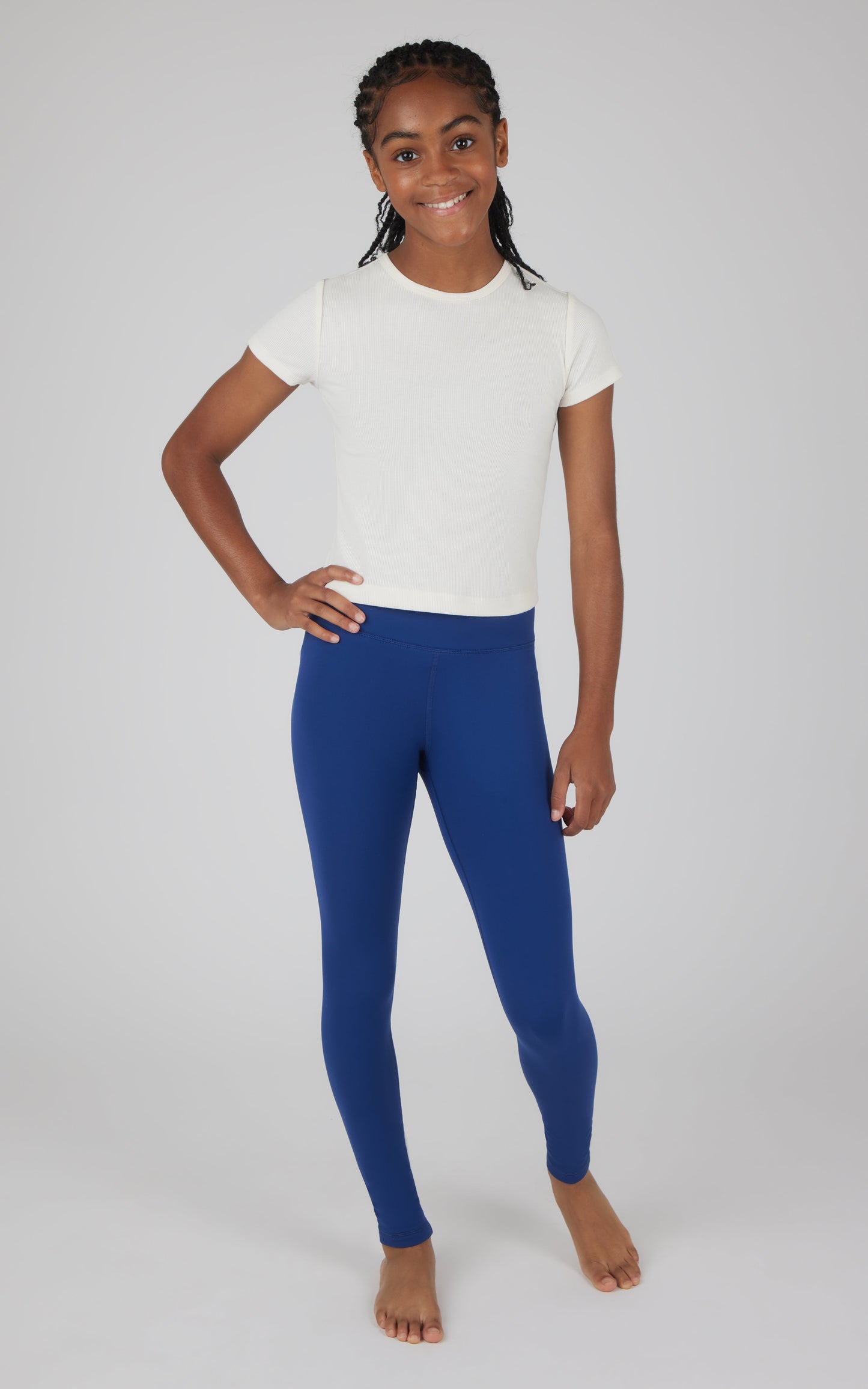 Girls 2 Pack Polarlux Madison Basic Crossover Waist Legging and Polarlux Everday Ankle Legging