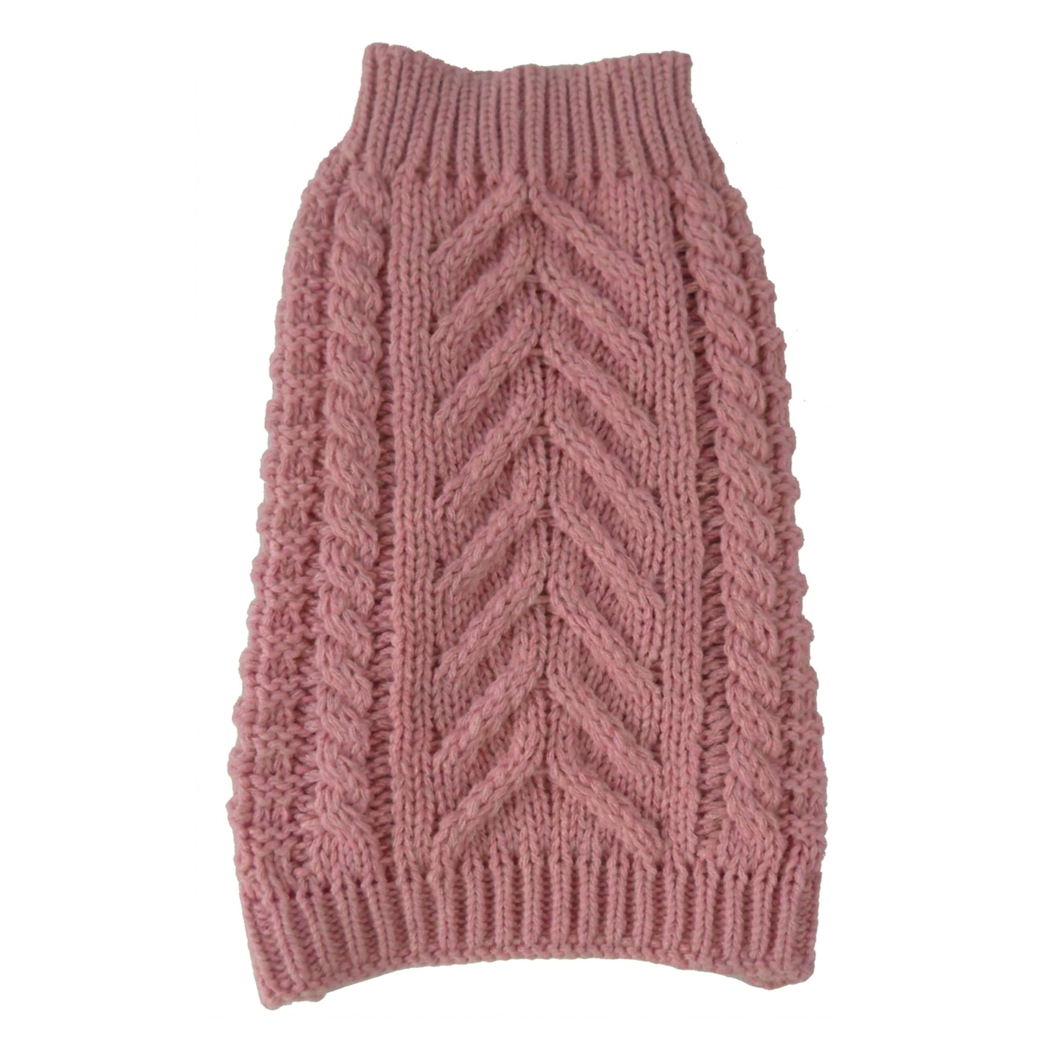Pet Life Swivel-Swirl Heavy Cable Knitted Fashion Designer Dog Sweater