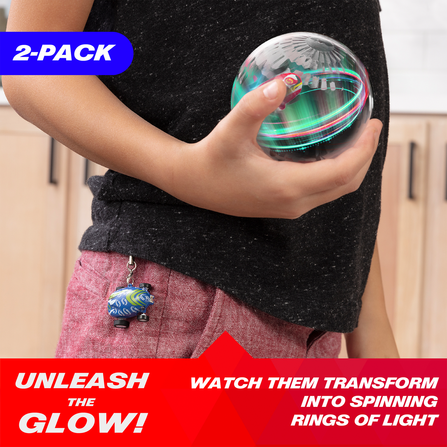 USA Toyz Whipz Micro Racers Toy Cars (Glow in the Dark)