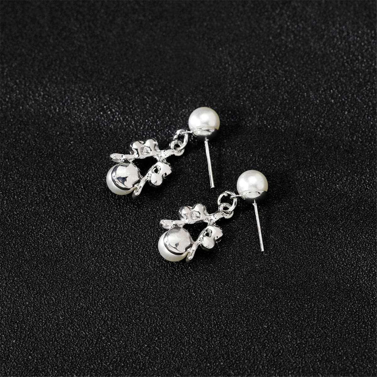Pearl & Cubic Zirconia Botany Branch Statement Necklace Set