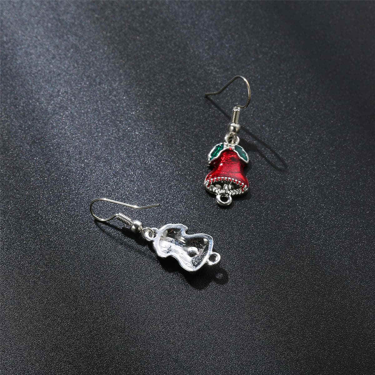 Silvertone Bell Drop Earrings