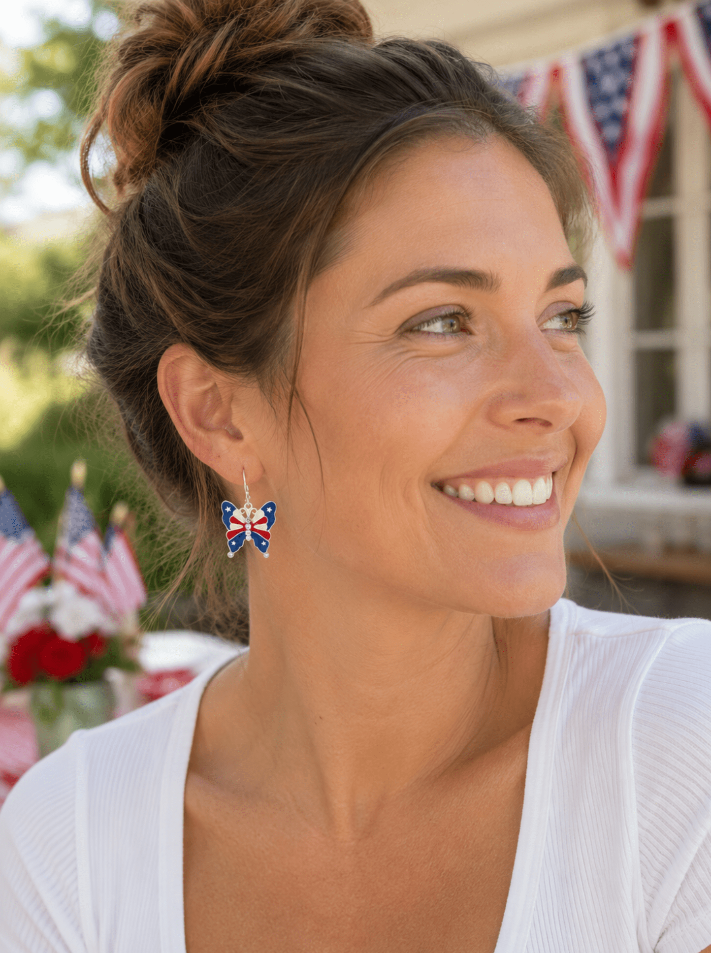 Silver, Red, White and Blue-