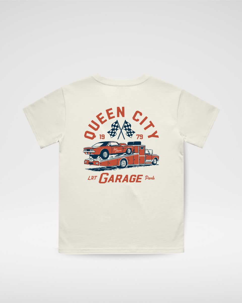 Queen City Garage Tee - Vintage Cream