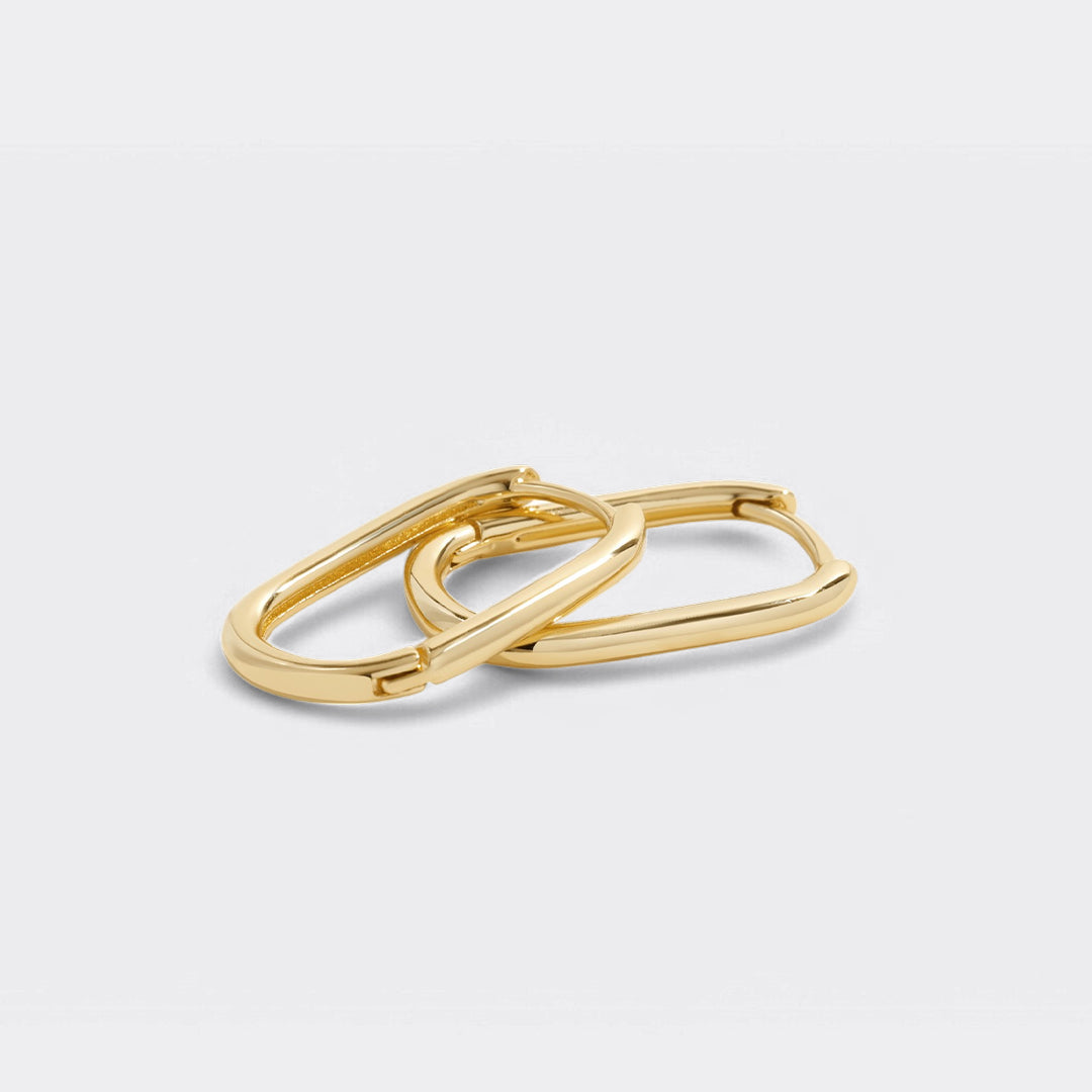 Mint & Lily Retro Box Huggie Hoop Earrings