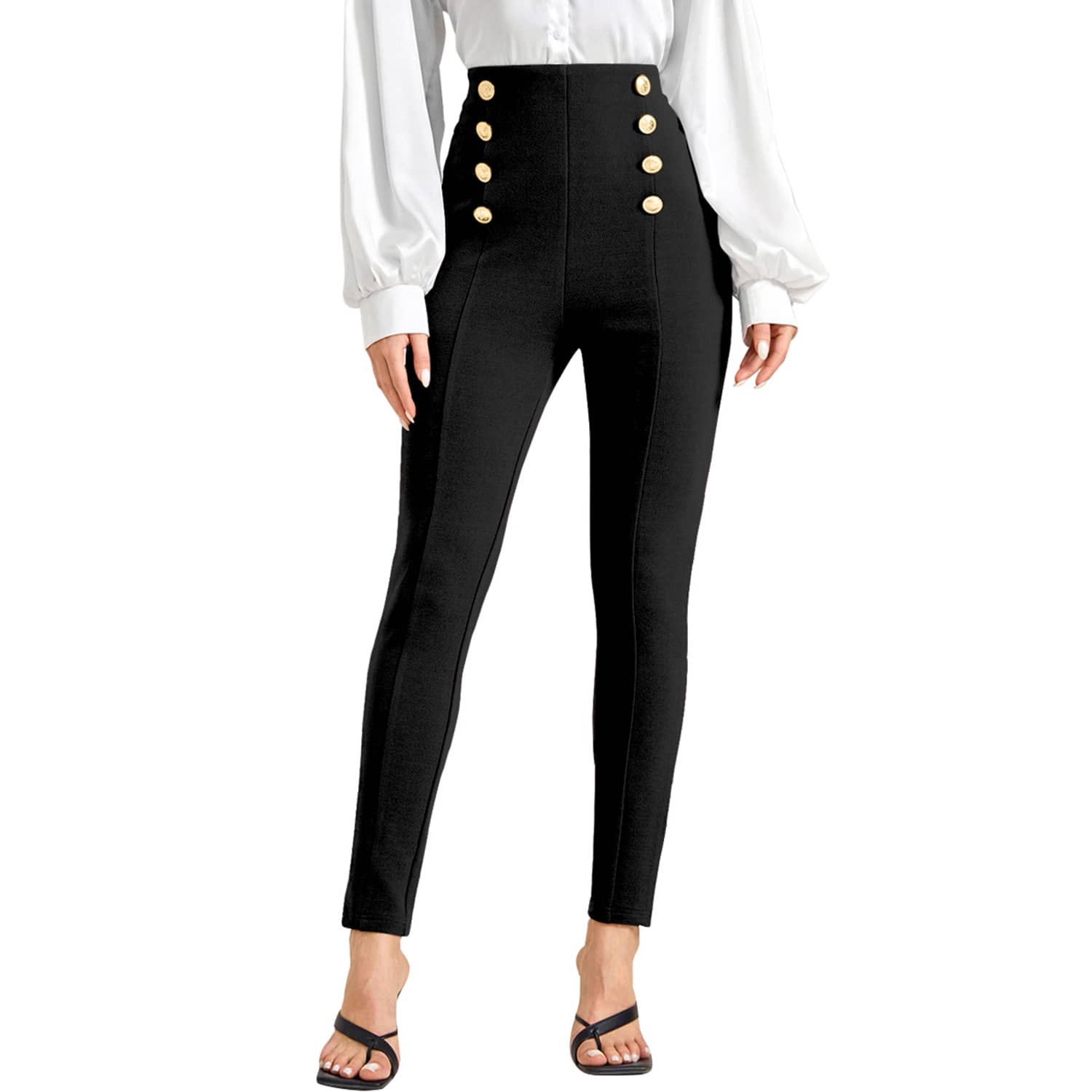 Black High Waist Skinny Pants Black / L Black High Waist Skinny Pants Black / L