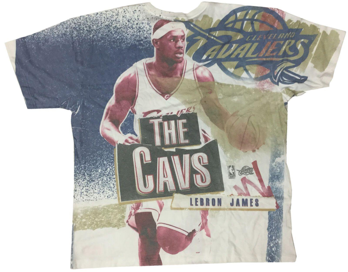Mens Mitchell & Ness NBA Breaking Boards Sublimated Tee Lebron James Cavaliers - sneakAR