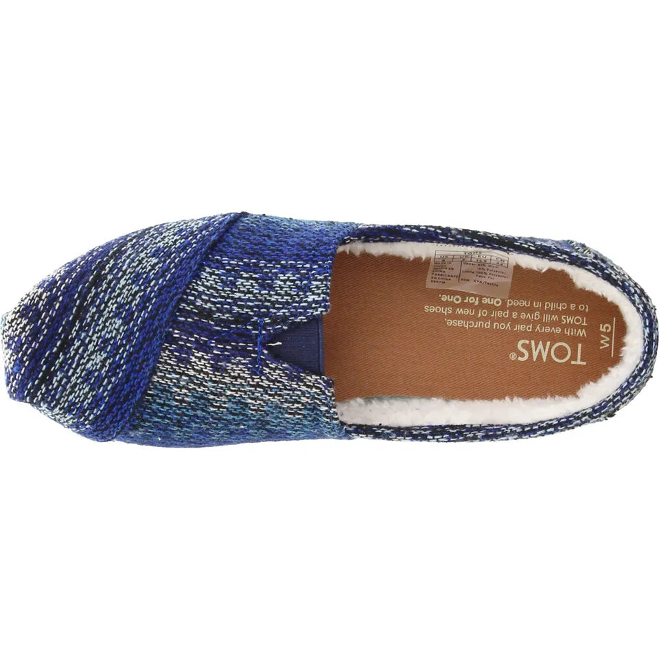 Toms Women's Alpargata Sneakers - Blue Stripe Woven Shrlg