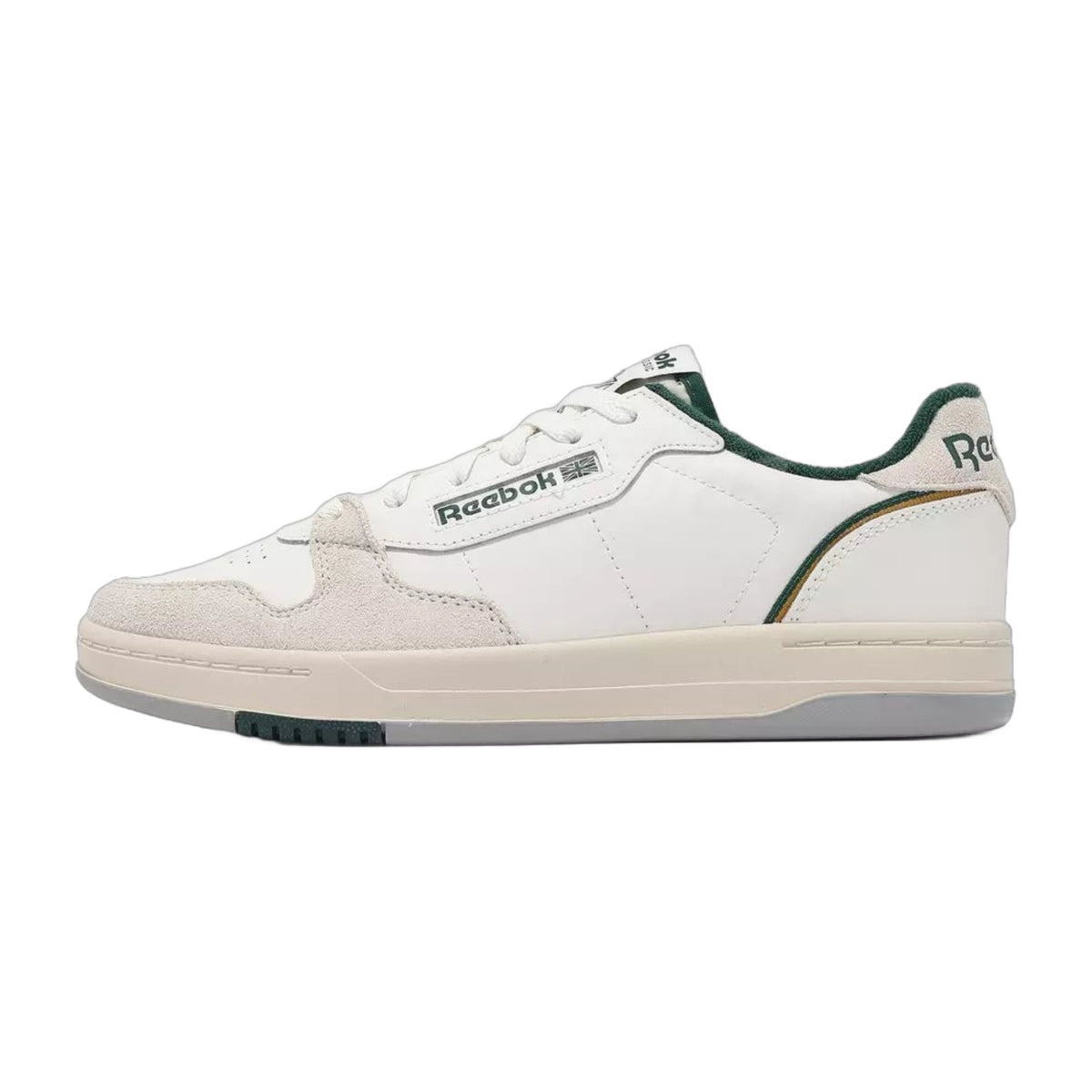 Reebok Men's Phase Court Shoes - Chalk/Papwht/Drkgrn