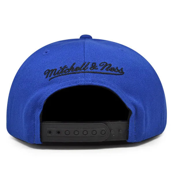 Men's Mitchell & Ness NBA Golden State Warriors Laser Cut Leather Snapback