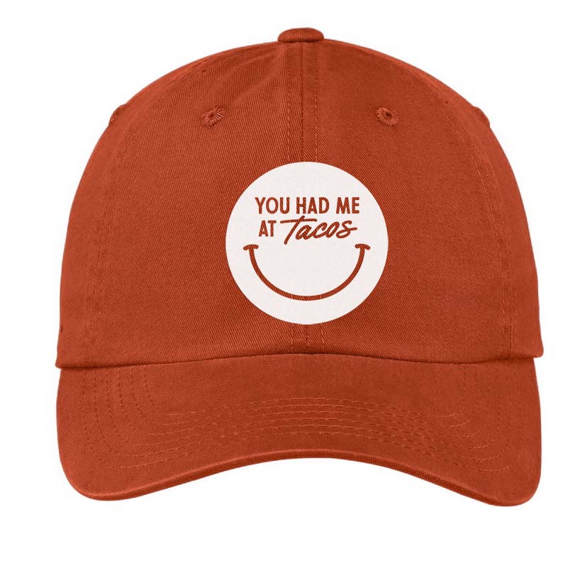Frankie Jean You Had Me At Tacos Smile Baseball Cap