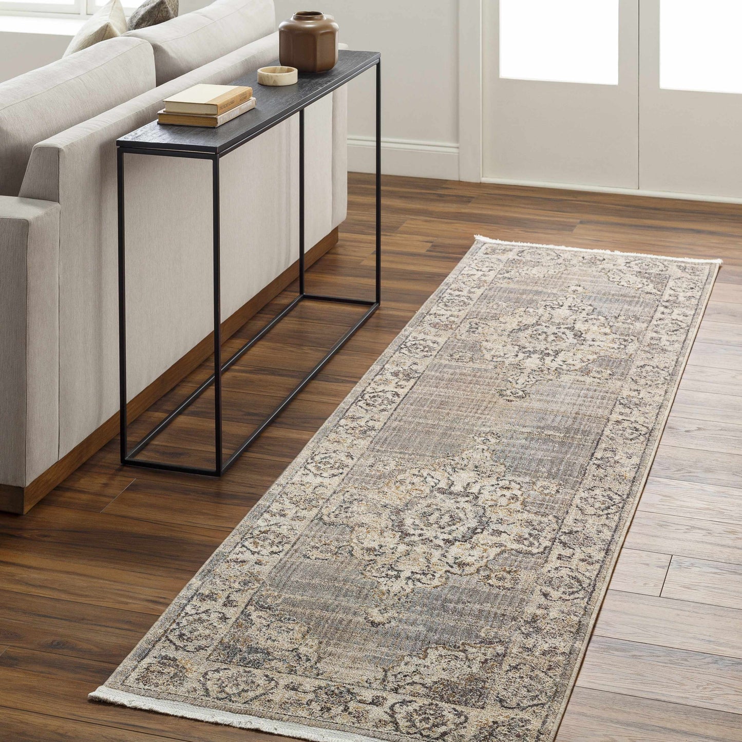 Cream Brown Zola Area Rug - Clearance