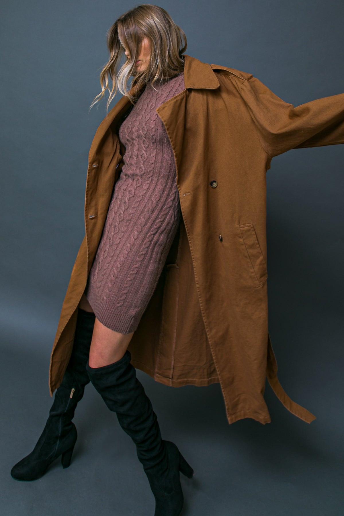 Keeper of My Heart Twill Trench Coat
