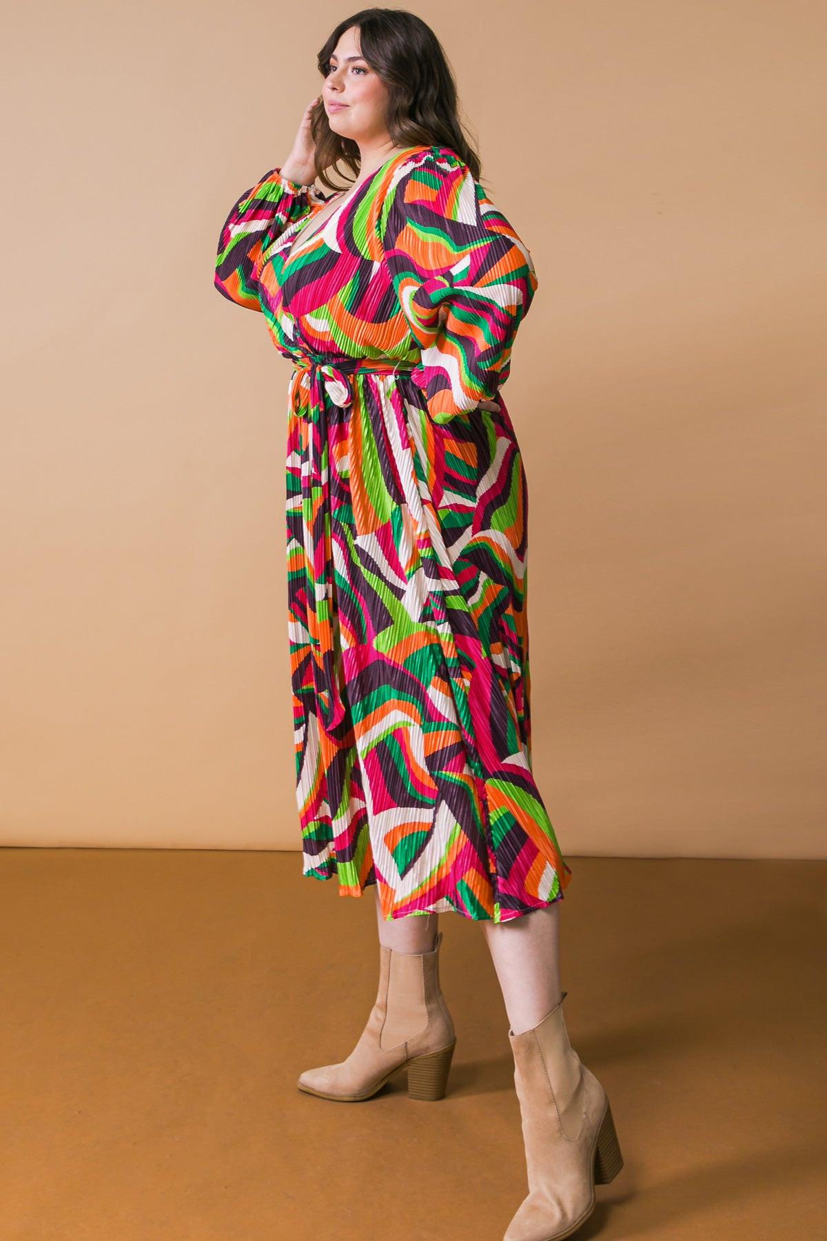 Destined to Impress Plisse Midi Dress