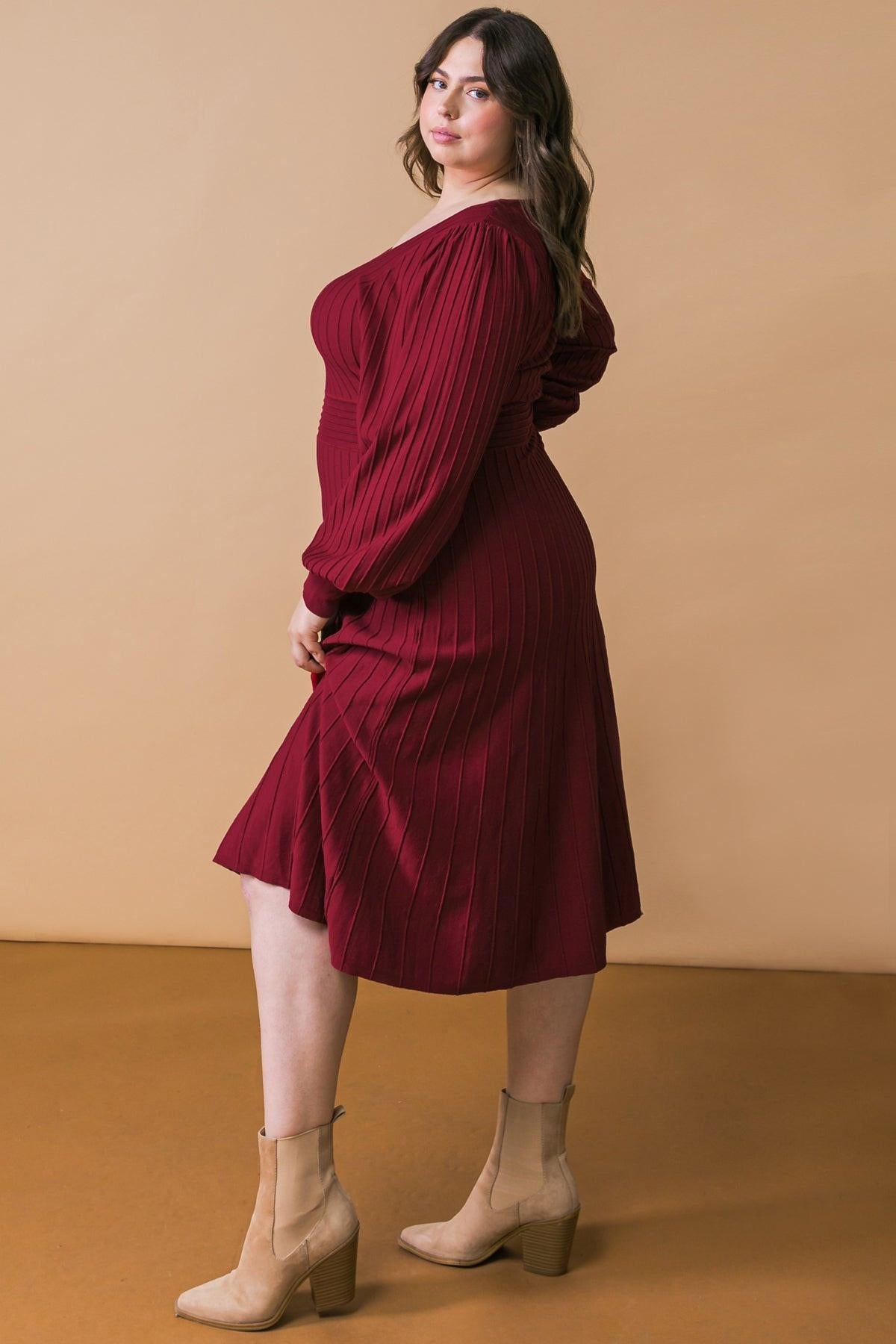 Keep Looking up Sweater Midi Dress