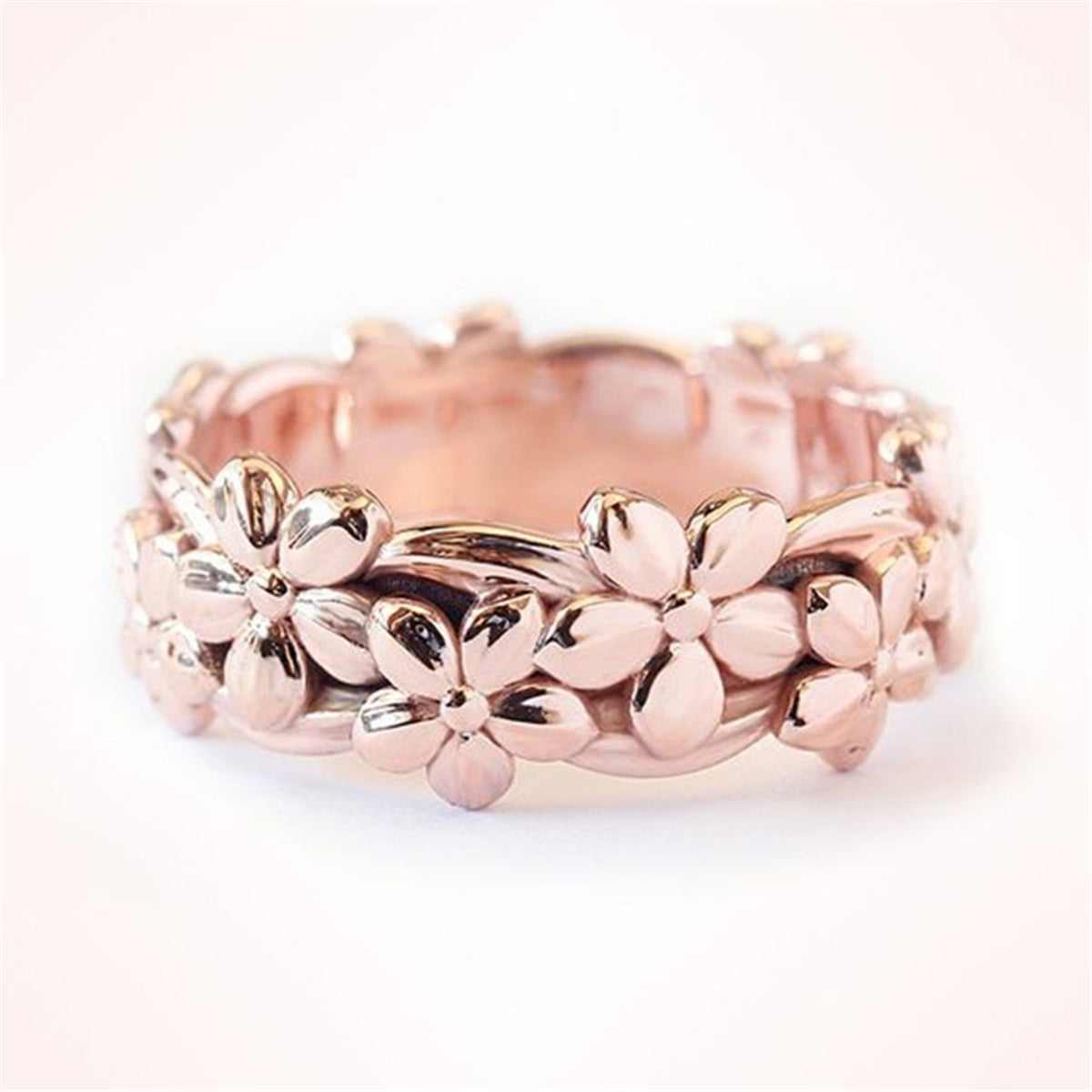 Rose Goldtone Sunflower Ring