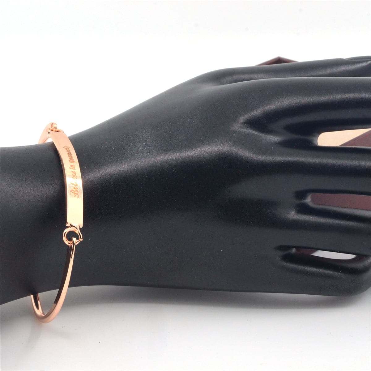 Rose Goldtone 'Believe in Yourself' Bangle