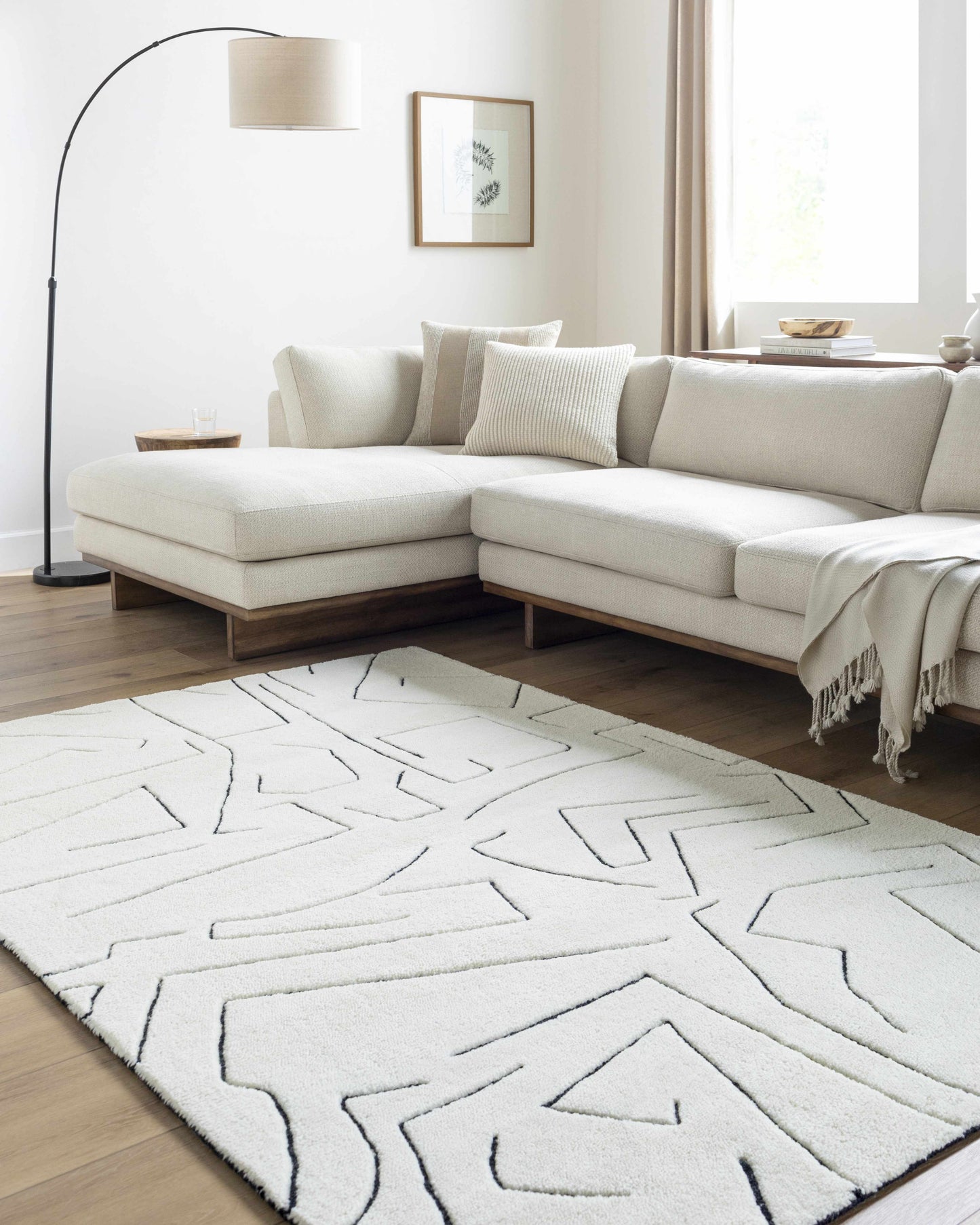 Mony Rose Cream Area Rug
