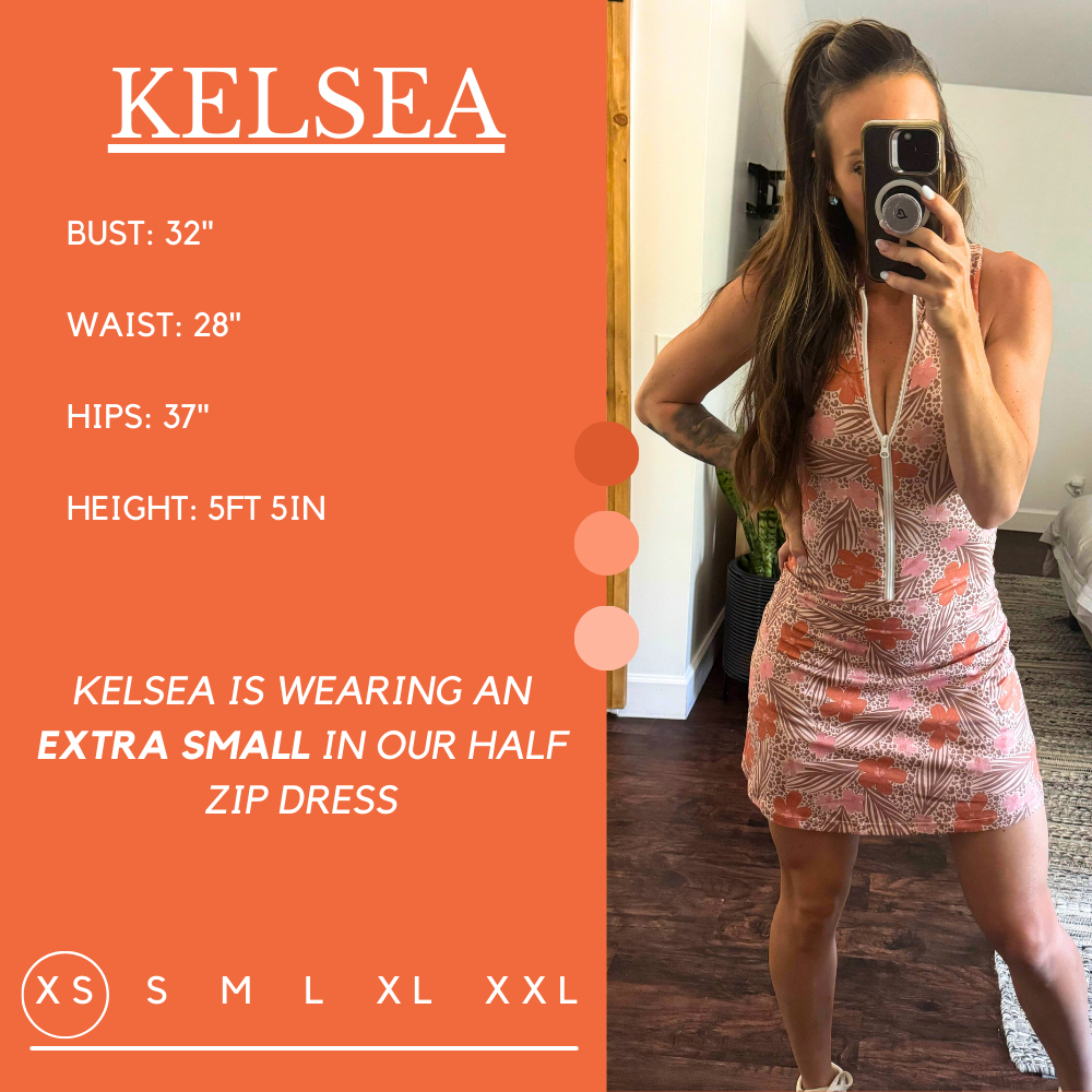 Constantly Varied Gear Half Zip Dress - Sunkissed